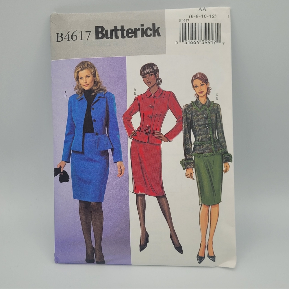 UNCUT Butterick B4617 Skirt Suit Sewing Pattern